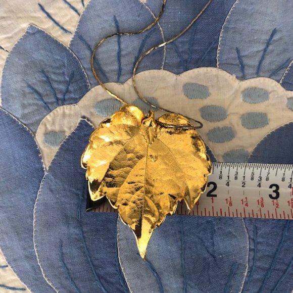 Genuine California Grape Leaf 24k Gold Dipped Vintage - Picture 7 of 9